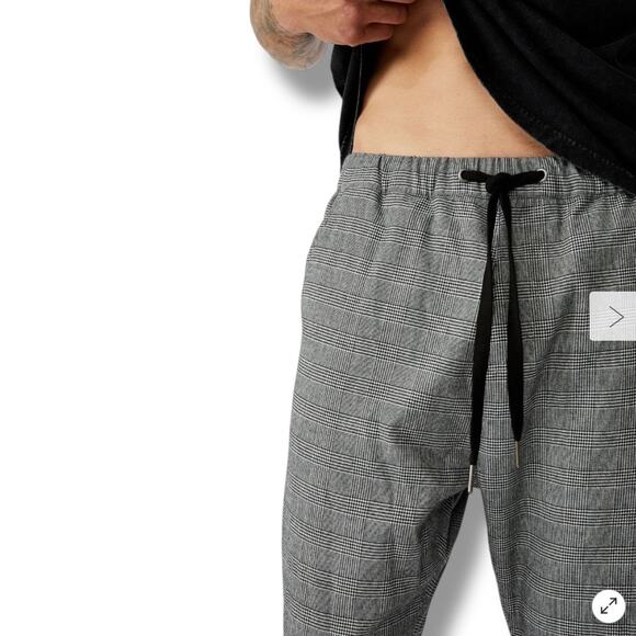 Drake Cotton On plaid houndstooth cuffed pant joggers NEW - Picture 3 of 9